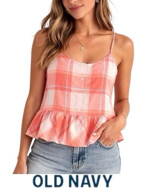 XXL Old Navy Peplum Camisole Top 100% Cotton